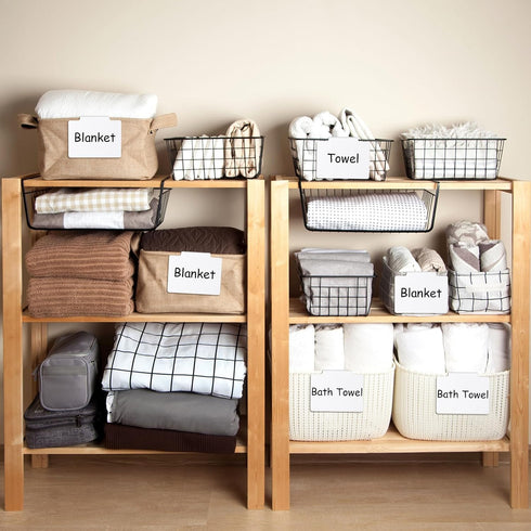 80 Set 76 4 Chinco Pcs Basket Label Clips Include Removable Kitchen Clip Label Holder PVC Storage Bin with Chalk