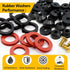 NBRINGO 160 (14 Pieces Hose Bib Washer & Faucet Washers Assorted Kit Sizes) - Includes Hose Gaskets, Flat & Beveled