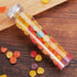 18 Pack 115ml Clear Plastic Test Tubes with Screw Caps, Flat-Bottomed Bath Salt Containers for Candy, Wedding Décor