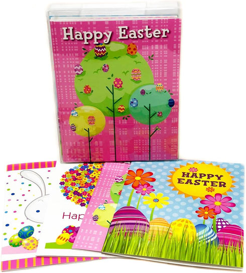 Stonehouse Collection Assortment of 16 Blank Easter Cards | Boxed Set for a Happy Easter | Family Owned in the USA