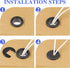 10 Packs Black Desk Grommet, 1 Inch Plastic Cable Wire Hole Cover for Office PC Desk Organizer