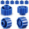 Syringe Tip Caps, No Needle Lock Cap for Feeding Tubes Lab Supplies, Blue (150 Pieces)