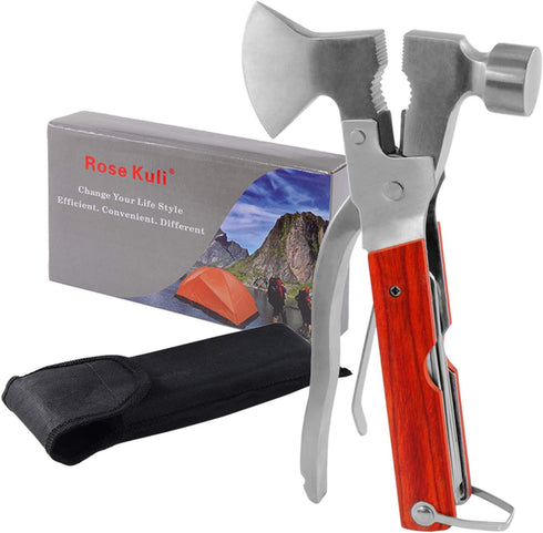 Camping Gear Multitool, 18-in-1 Survival Gear for Outdoor Hunting Hiking, Unique Birthday Gifts for Men Dad