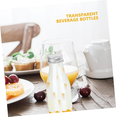 350ml Packing 10pcs Reusable Beverage Bottles Lidded Juice and Yogurt Containers for Homemade Drinks