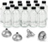 15 Pack, 4 oz Small Clear Glass Bottles with Lids & 4
