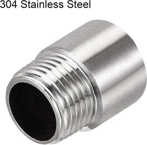 uxcell Shower Head Extension Arm, Stainless Steel 1/2PT Male to 1/2PT Female Thread, 30mm Length Cast Pipe Fitting