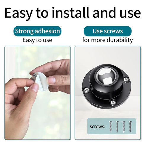 XIBGH 360 Roller,1 Inch 4 Pack Self Adhesive Caster Wheels, Appliance Rollers for Kitchen Appliances, Stainless Steel