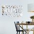 Zonon 30 Pcs Living Room Wall Decor, DIY Acrylic Mirror Wall Letter Signs Stickers for Home Bedroom Living Room