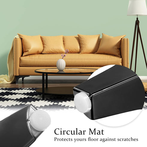 12 4 Inch Chumia Pieces Black Furniture Legs, Metal Furniture Replacement Feet Triangle, Table Legs for Cabinet Sofa