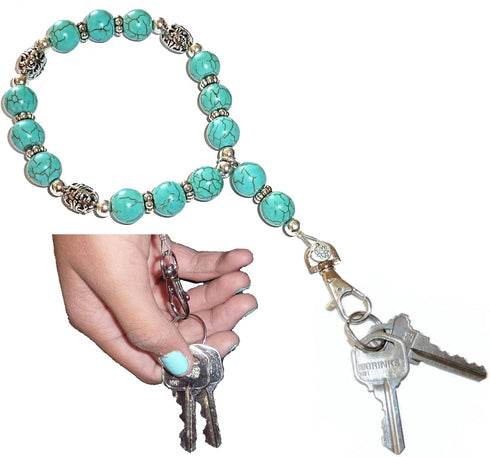 Hidden Hollow Beads Wrist Lanyard, Beaded Women's Wristlet, Strong Bracelet for Keys, Phone, Keychain