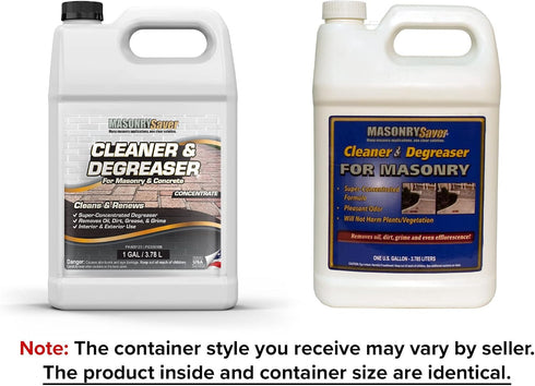 1 MasonrySaver Concentrated Cleaner & Degreaser - Biodegradable, Multipurpose, Stone Safe - Gallon
