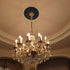 12"OD 3.94"ID HEVSTIL Black Ceiling Medallion PU Ceiling Medallion for Light Fixtures Simple and Modern Ceiling Light