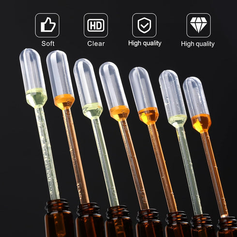 Teenitor 15Pcs 1Ml Transfer Pipettes, Disposable Plastic Droppers for Lab, Medicine, Essential Oil