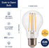 FLSNT Dusk to Dawn Outdoor Sensor A19 LED Edison Bulbs,7W (60W Eqv.), 800LM,Vintage Filament E26 Base, Auto On/Off Photocell Automatic for Energy-Efficient Outdoor Lighting, 2700K Soft White, 2 Pack by FLSNT