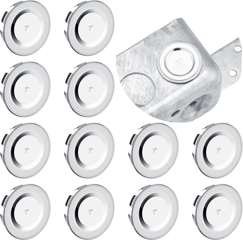 12 Pcs Knockout Seal Electrical Box Knockout Plugs, Round Steel Removable Seal for Closure of Unused Box Outlets