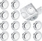 12 Pcs Knockout Seal Electrical Box Knockout Plugs, Round Steel Removable Seal for Closure of Unused Box Outlets
