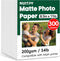 NUITPY 300 Sheets Matte Photo Paper, 8.5in x 11in Inkjet Photo Printer Paper,