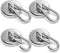 Ant Mag Heavy Duty Magnetic Hooks - 110lbs Neodymium Magnet Carabiner with Swivel Snap Hook for Indoor/Outdoor