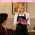 Server Book, Cute Server Books for Waitress, PU Leather Serving Book with Zipper Pocket & Pen Holder, Waitress Books