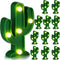 Kathfly 12 Pieces Western Party Decor Cactus Light Centerpieces Mexican Fiesta Party