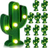Kathfly 12 Pieces Western Party Decor Cactus Light Centerpieces Mexican Fiesta Party