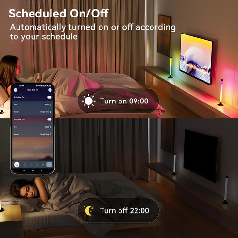 Ledagic Led Light Bar with Music Sync, Color Changing TV Backlight App & Remote Control, IC+RGB & W Smart RGB Light