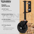 4" Heavy Duty Spring Loaded Gate Caster Wheel with Side Brake, Drag Gate Wheels with 360° Swivel, 330 Lbs Capacity,