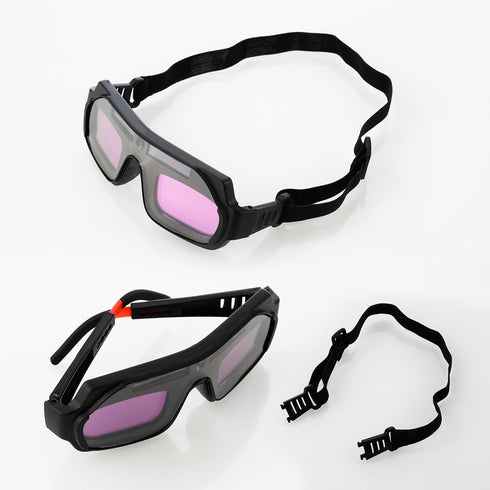 Auto Darkening Welding Goggles - Solar Powered True Color Anti-Glare Safety Glasses for TIG MIG MMA Plasma Welding