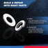 NEIKO 50400A Stainless Steel Lock and Flat Washer Assortment - 350 Piece Set, 12 Different Sizes in Spring Lock and