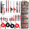 28PCS Multimeter Test Leads Kit with 6 Pockets Roll Up Tool Bag, Alligator Clips, Test Hook Clips, Test Tweezer for