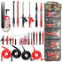 28PCS Multimeter Test Leads Kit with 6 Pockets Roll Up Tool Bag, Alligator Clips, Test Hook Clips, Test Tweezer for