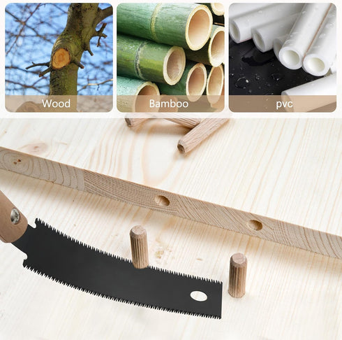 Small Hand Saw, 6 Inch Flush Cut Double-sided Fine Teeth Wood Pull Saw for Woodworking Trim