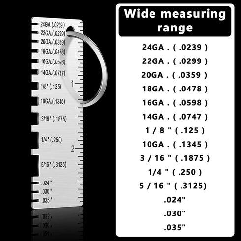 4 Pcs Double Sided Wire Metal Sheet Thickness Gauge Tool for Welding Measurement