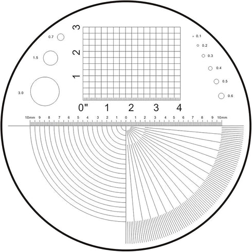 Soft Ruler Microscope Micrometer Calibration Slide, High Precision Film Point Gauge for Measurement