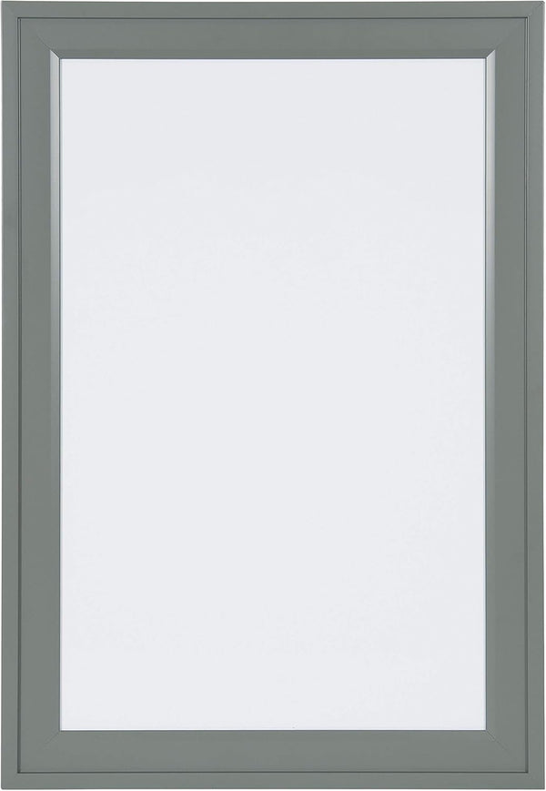 DesignOvation Bosc Decorative Framed Magnetic Dry Erase Board, Gray, 18.5x27.5