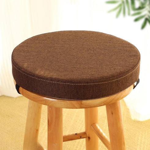 FANGMING 13 Inch 13 Inch) Round Seat Cushion with Ties Non Slip Memory Foam Seat Cushions Bar Stool Cushion Removable