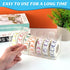 Acrylic Day of The Week Label Dispenser - 7-Slot Wall Mount Sticker Roll Dispenser for 1", 3/4" Labels