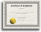 Certificate of Completion Paper, 30 Pack, Embossed Gold Foil Seals, 8.5" x 11"
