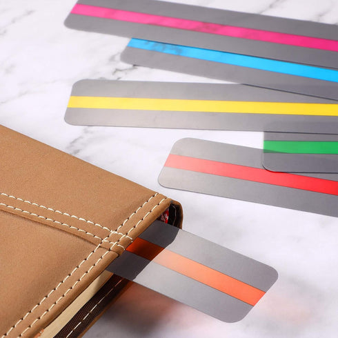 Guided Reading Strips Highlight Strips Colored Overlay Bookmarks Help with Dyslexia for Crystal Children (6 Pieces)