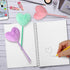 Pom Pom Ballpoint Pen, 4 Pack, Heart Shape Puffy Pens, Colorful Fuzzy Pens for School, Office, and Party Supplies