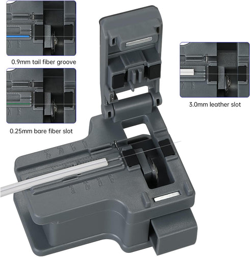 Fiber Cleaver - Mini High Precision Cutting Tool for Fiber Termination with 12 Cleaving Spots