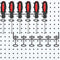 Hotop 2 Pieces Pegboard Utility Hooks - Screwdriver Holder, Six-Tool Organizer Racks Accessory Multi-Ring Holder for