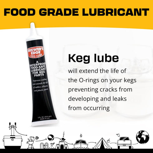 1oz Food-Safe Waterproof Keg Lubricant for Draft Systems