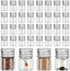 Tessco 100 Pcs 5 ml Mini Glass Bottles with Screw Caps, Tiny Jars for Cosmetic Sample, Essential Oil Storage (Silver)