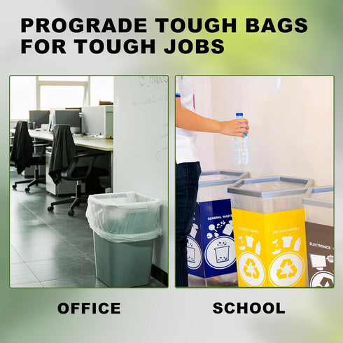 1000 Count 7-10 Commercial Trash Can Liner - Wholesale Garbage Bags on Perforated Roll Gallon Multipurpose for Office