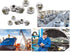 10Pcs M8 x 1.25mm Nylon Insert Hex Lock Nuts, 316 Stainless Steel for Machinery Shipbuilding, Silver Tone