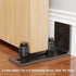 ZEKOO Barn Door Floor Guide - Flush Design Bottom Flat Floor Guide, Adjustable Wall Mount Stay Roller Black Barn Door