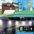 6 Packs 3 Peasur Solar Outdoor Lights Motion Sensor Solar Security Lights Waterproof with Lighting Modes Solar Powered