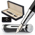 Wordsworth & Black Fountain Pen Set, Medium Nib, 24 Ink Cartridges & Refill Converter, Gift Case for Calligraphy