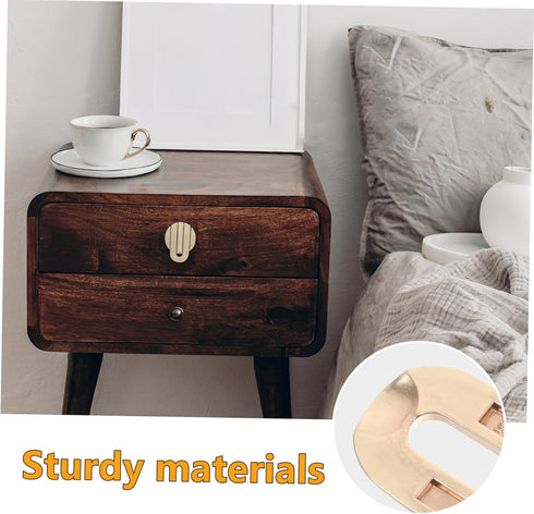 Uonlytech Cabinet Knobs Concealed Drawer Pulls for Furniture Hardware Elegant Golden Finish for Cabinets Dressers